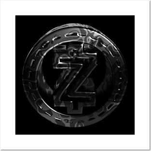 3D Zcash - Damascus-Black Posters and Art